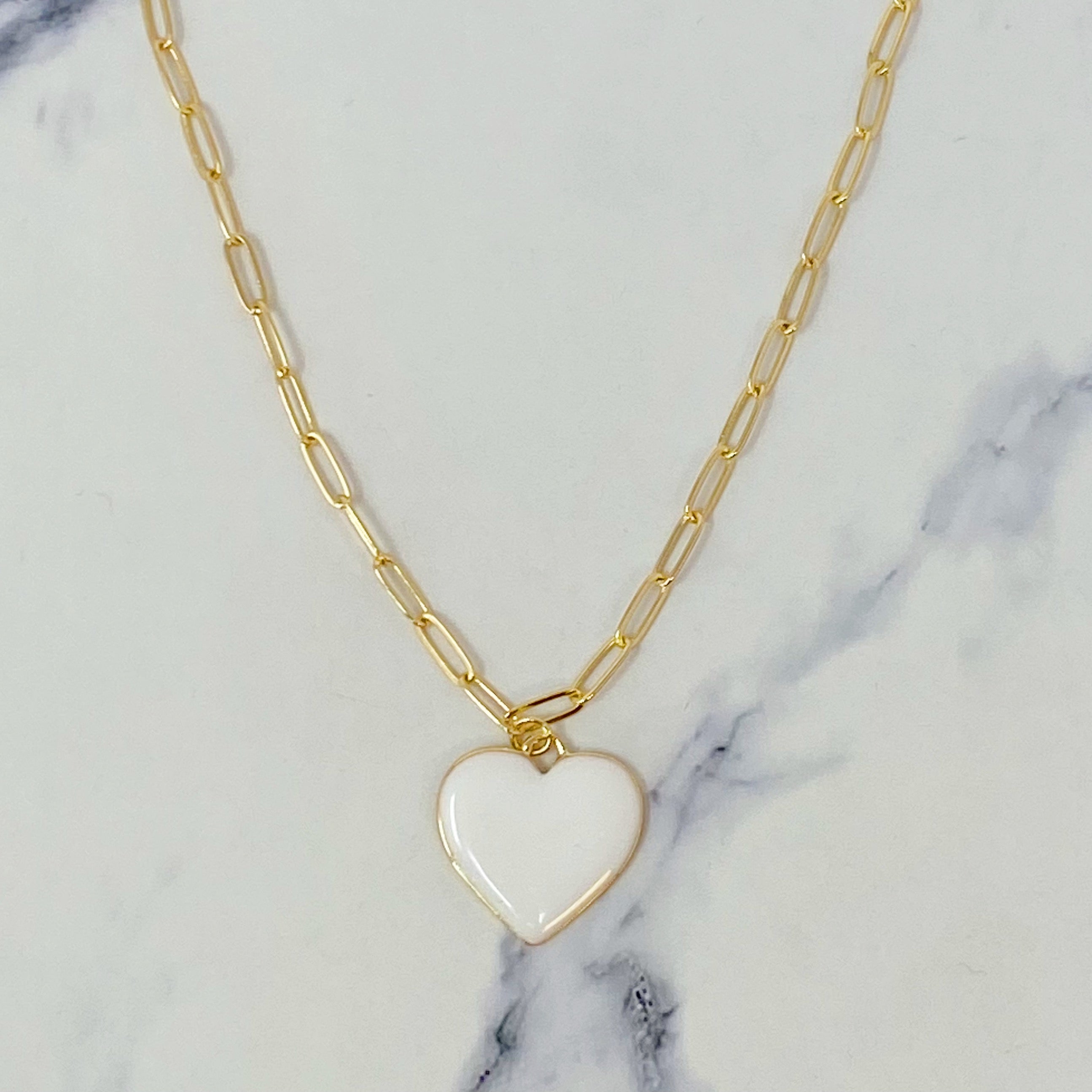 Reversible Soft Heart Pendant Necklace