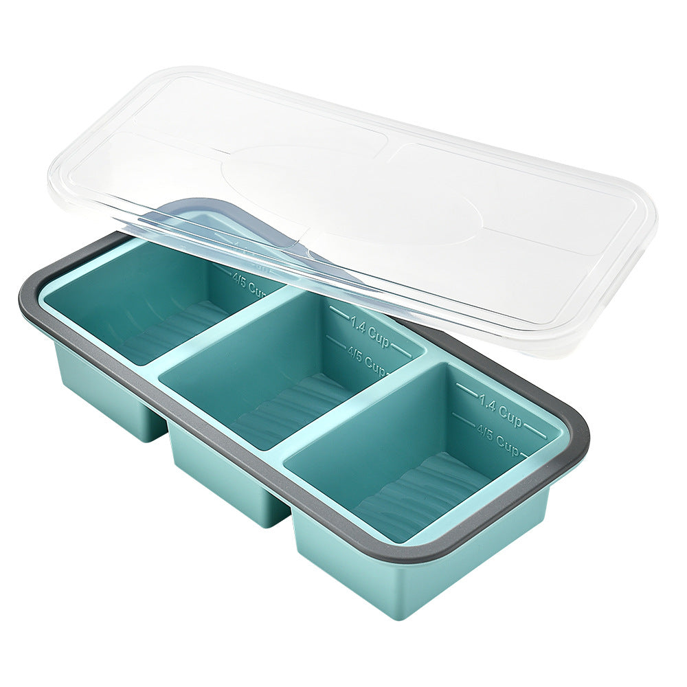 Silicone Freezer Portion Tray with Lid, 2, 3 or 4 Compartments