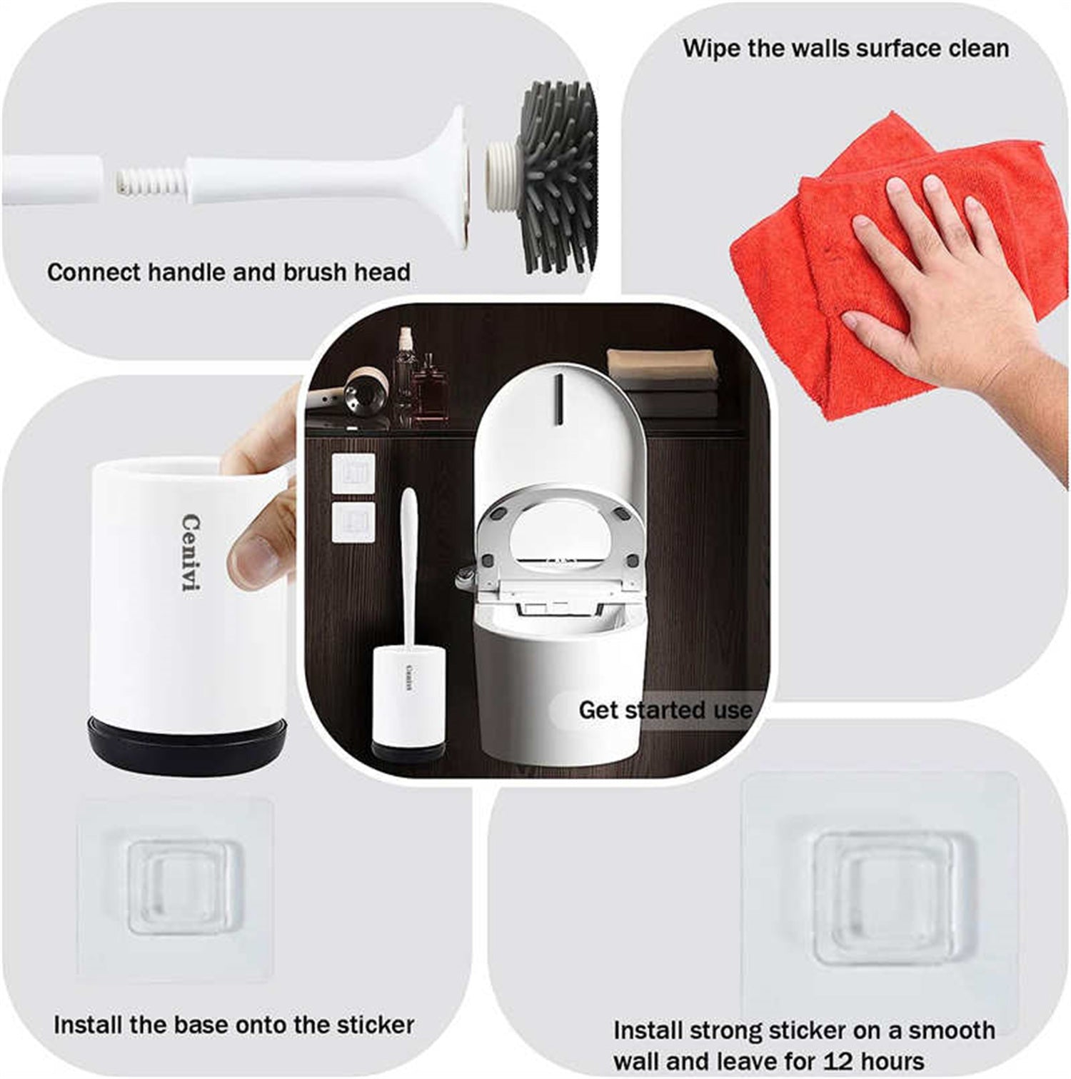 Premium Toilet Brush Set