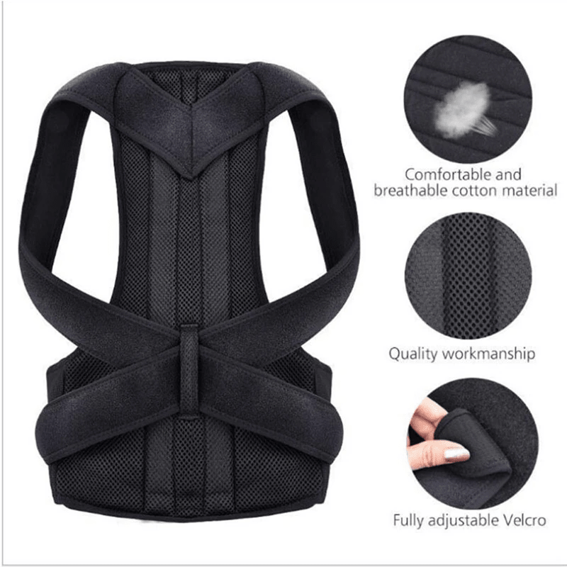 Adjustable Posture Corrector Low Back Support Shoulder Brace Belt For Men Women - Wow Store