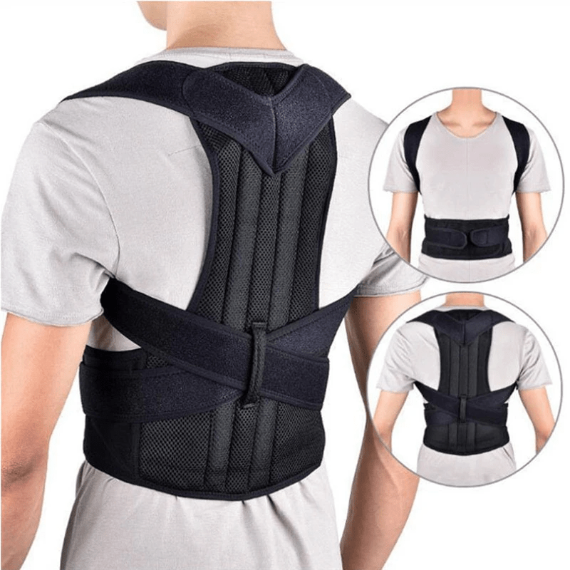 Adjustable Posture Corrector Low Back Support Shoulder Brace Belt For - Wow Store