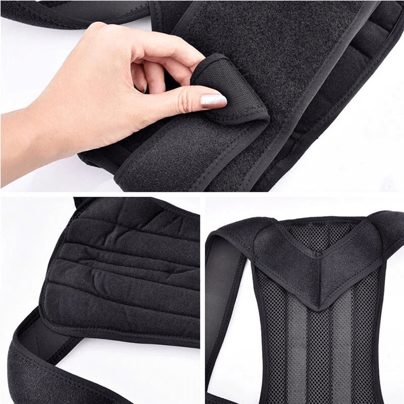 Adjustable Posture Corrector Low Back Support Shoulder Brace Belt For - Wow Store