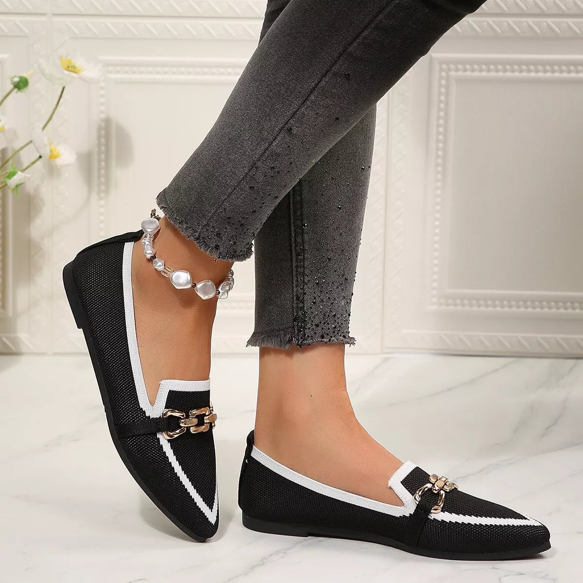 Adorable Flats Point Toe Slip-Ons - WowStore.live