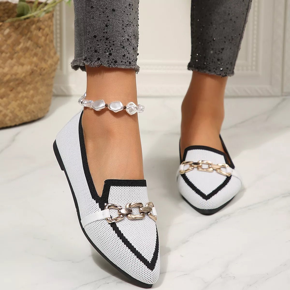 Adorable Flats Point Toe Slip-Ons - WowStore.live