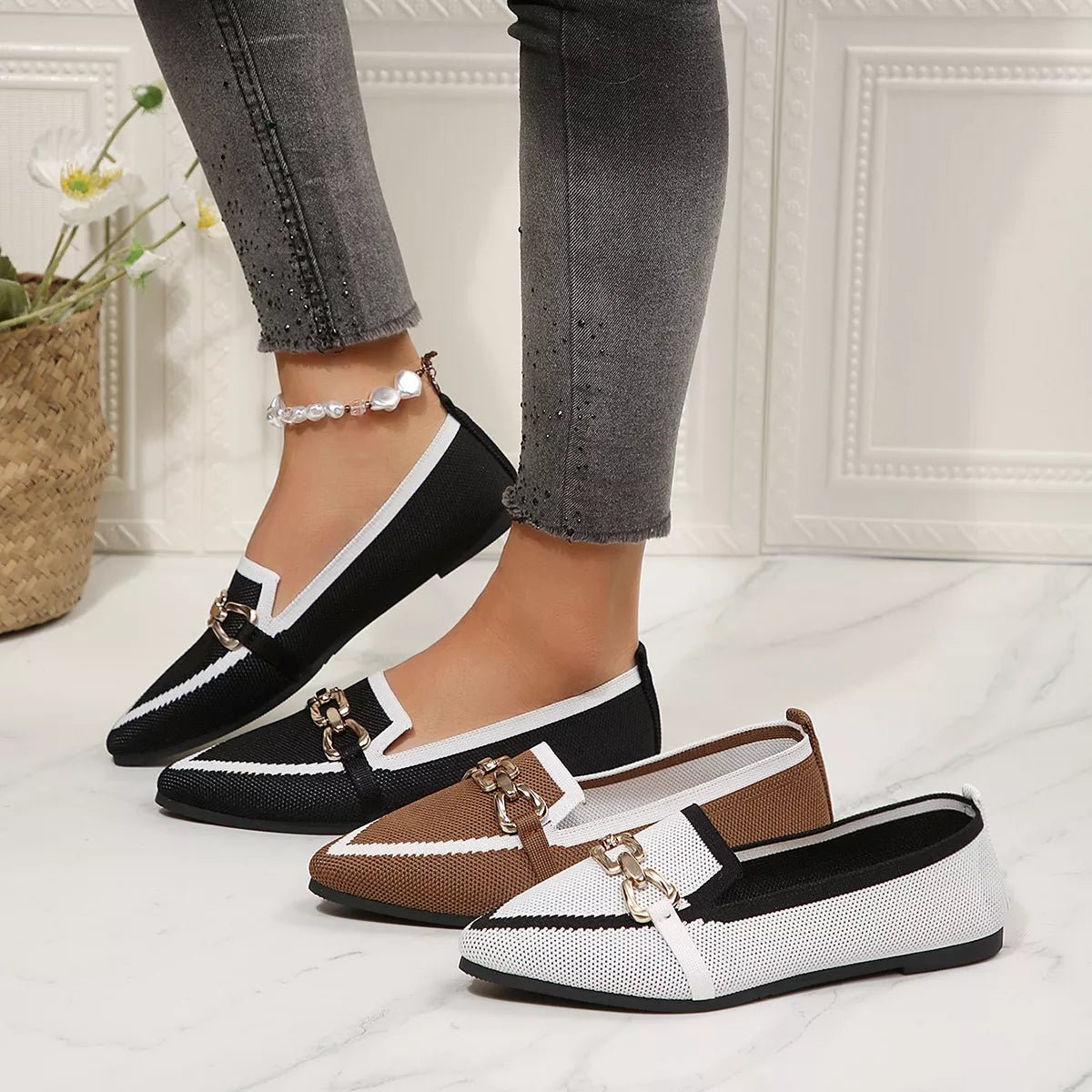 Adorable Flats Point Toe Slip-Ons - WowStore.live