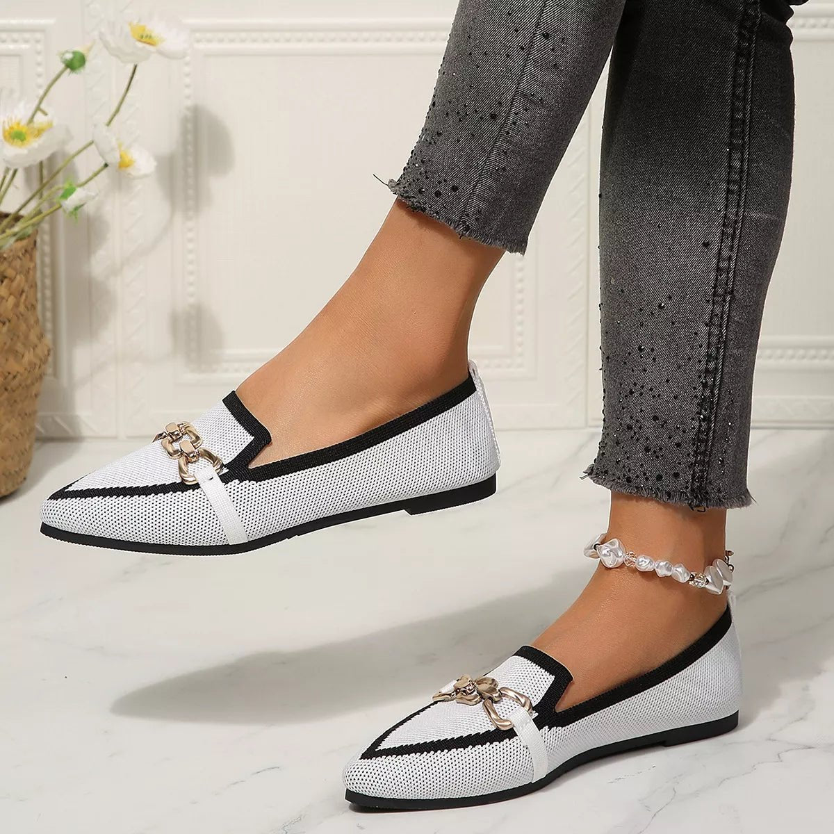 Adorable Flats Point Toe Slip-Ons - WowStore.live