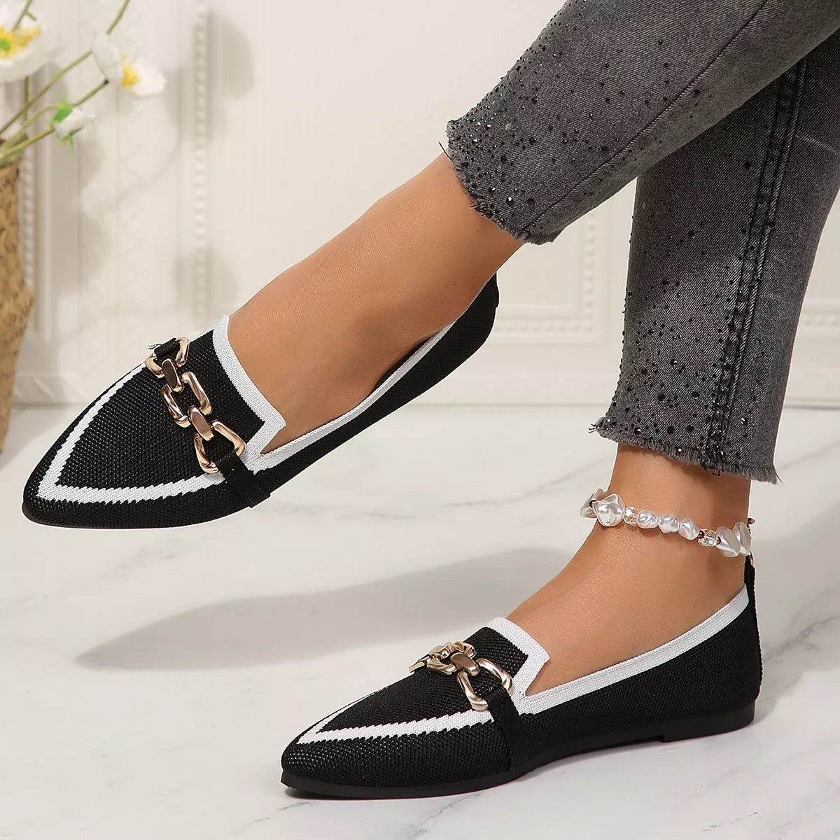 Adorable Flats Point Toe Slip-Ons - WowStore.live