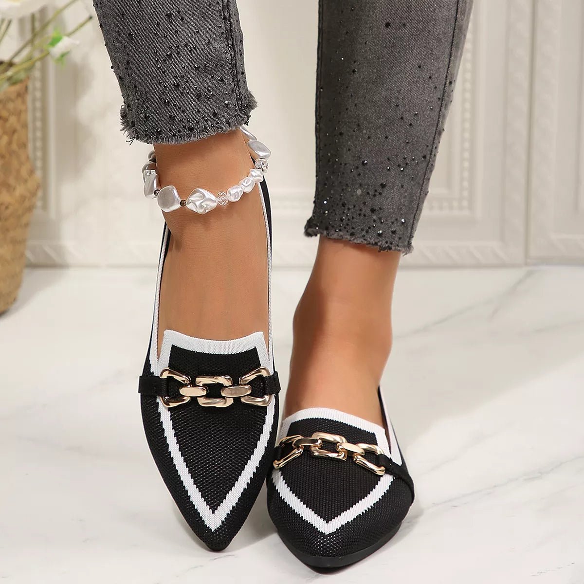 Adorable Flats Point Toe Slip-Ons - WowStore.live