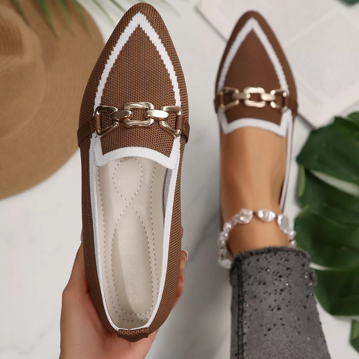 Adorable Flats Point Toe Slip-Ons - WowStore.live