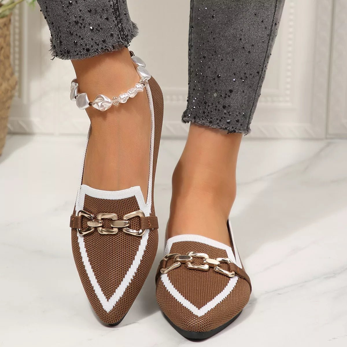 Adorable Flats Point Toe Slip-Ons - WowStore.live