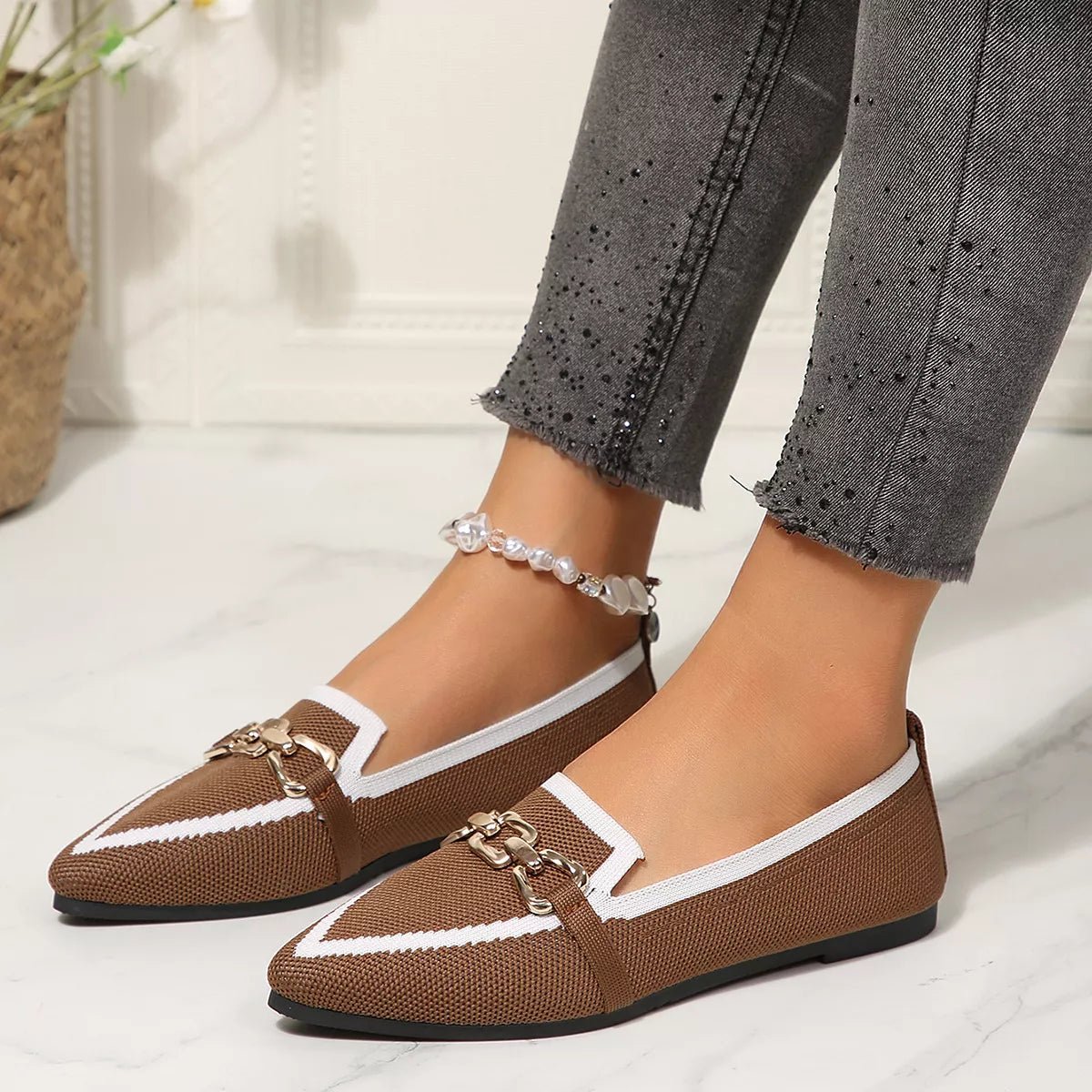 Adorable Flats Point Toe Slip-Ons - WowStore.live