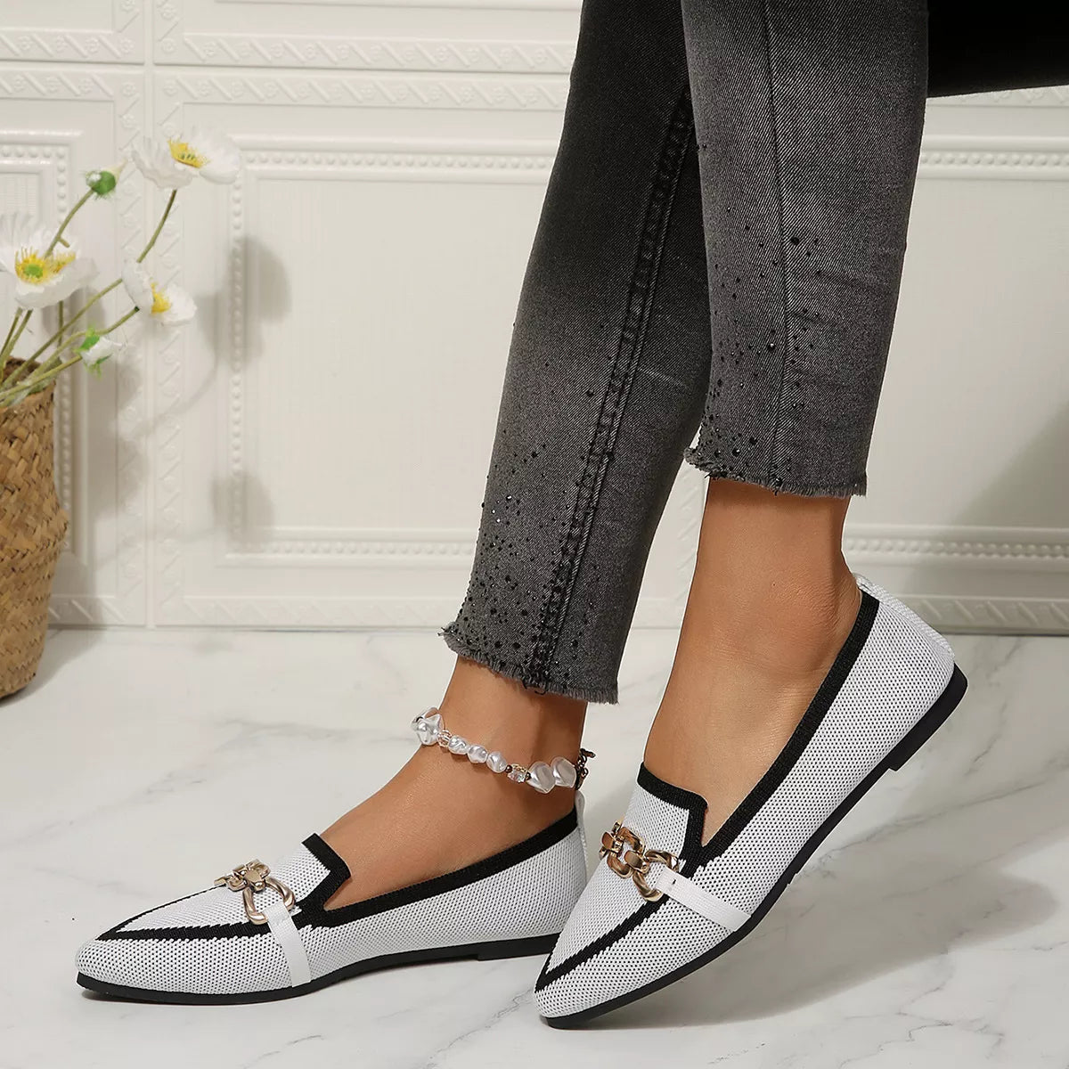 Adorable Flats Point Toe Slip-Ons - WowStore.live
