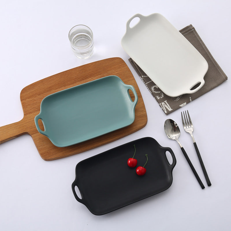 Premium Porcelain Double-Handle Baking Dish