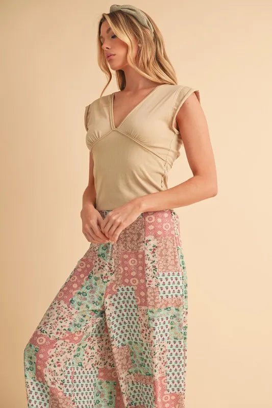 Aemi+Co Printed Wide Leg Pants - WowStore.live