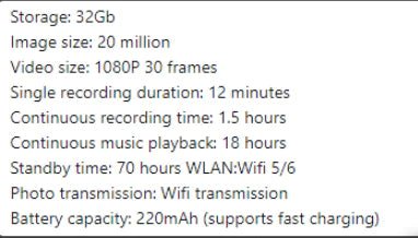 AI Camera Smart Glasses - Wearable Tech Fashion Eyewear, Black | WOW Store - Wow Store