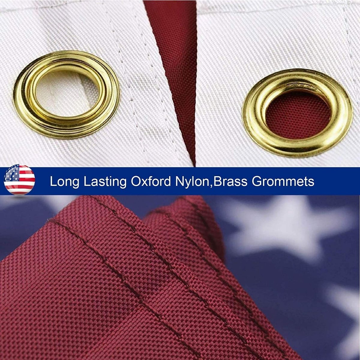 American Flag Outdoor Heavy Duty Embroidered Stars USA Flag - Wow Store