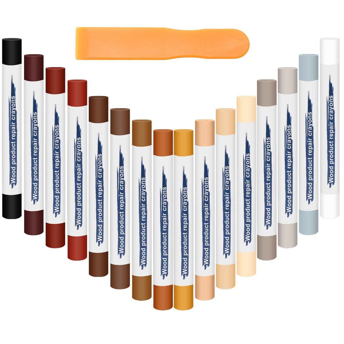 Anglekai 16PCS Furniture Repair Kit Wood Markers Colorful Wood Filler Stick Wood Filler Floor Scratch Repair Kits Wood Repair Wax Crayons Wood Markers Wax Sticks for Repairing Scratches - WowStore.live