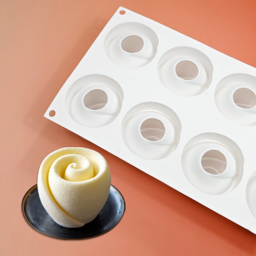 Artisan Rose Silicone Mousse Mold - 8 Cavity - WowStore.live