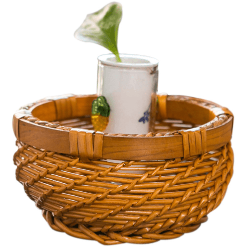 Artisan Woven Rattan Storage Basket - WowStore.live