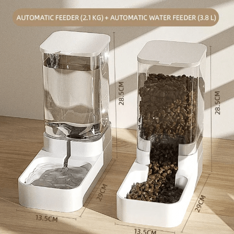 Automatic Pet Feeder & Water Dispenser - Transparent Large Capacity - WowStore.live