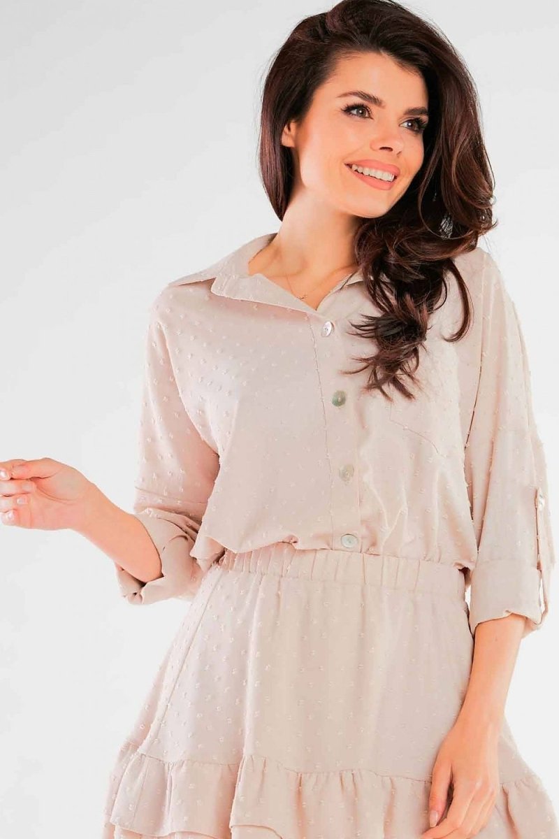 Awama Women's Elegant Long Sleeve Shirt - Wow Store
