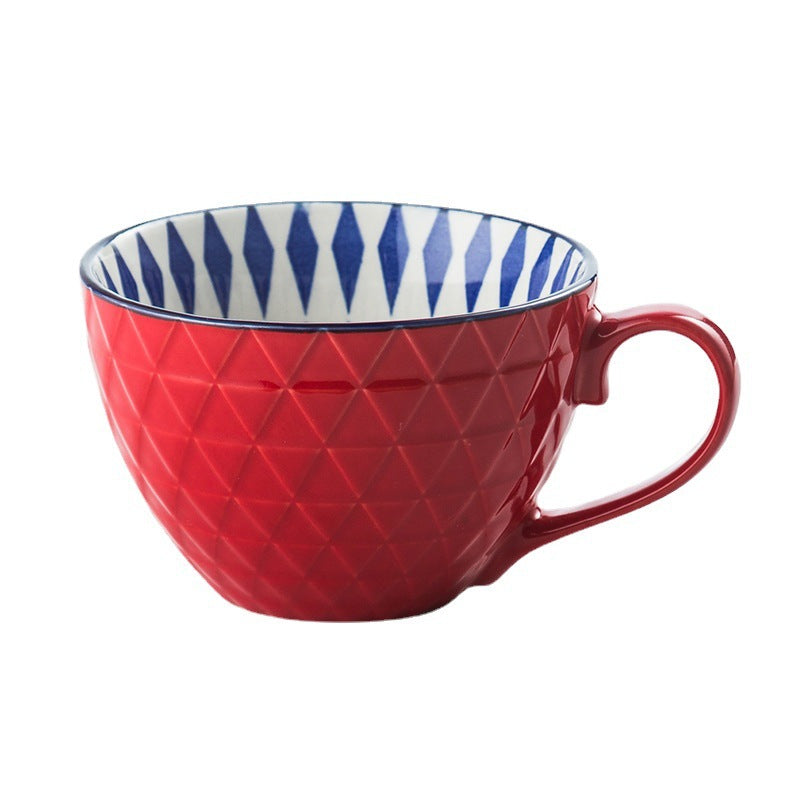 Artistic Ceramic Breakfast Mug - Large Capacity