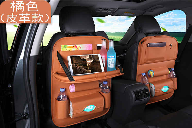 Premium Leather Car Seat Back Organizer