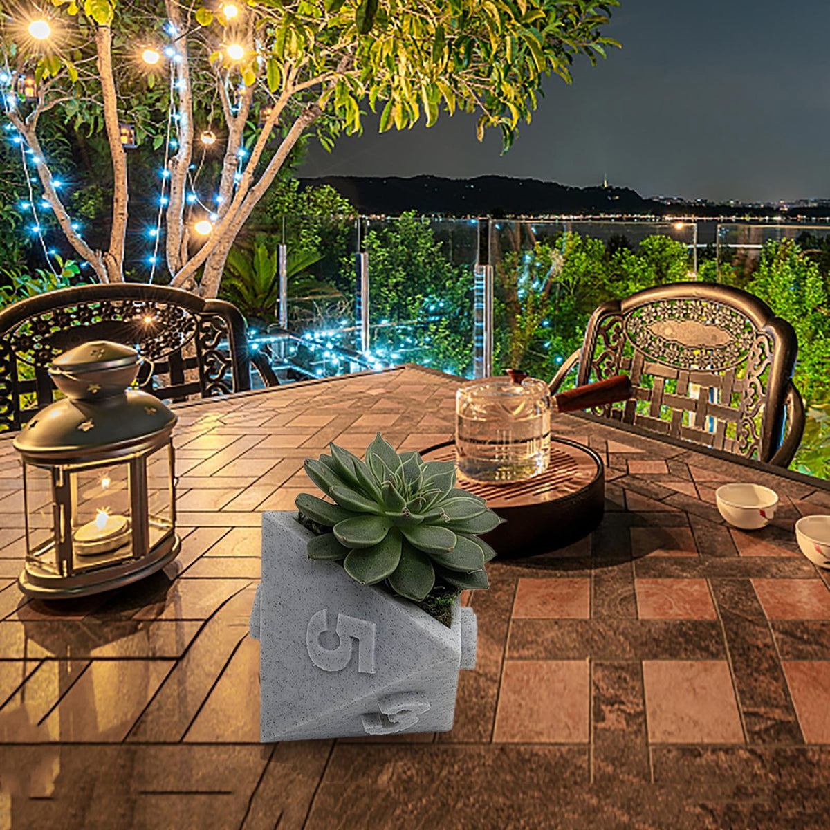 Multi-Sided Dice-Shape Succulent Planter — view 15