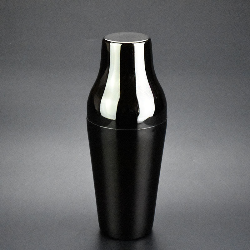 Two-Section Stainless Steel Cocktail Shaker, 650 ml in black