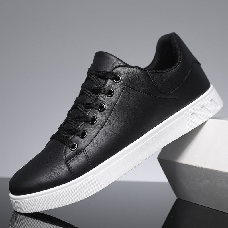 Men's Faux-Leather Lace-Up Sneakers