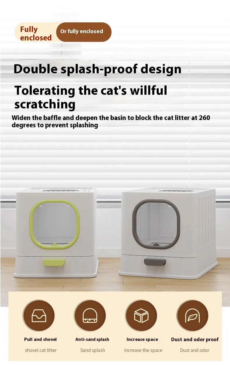 Luxury Enclosed Cat Litter Box