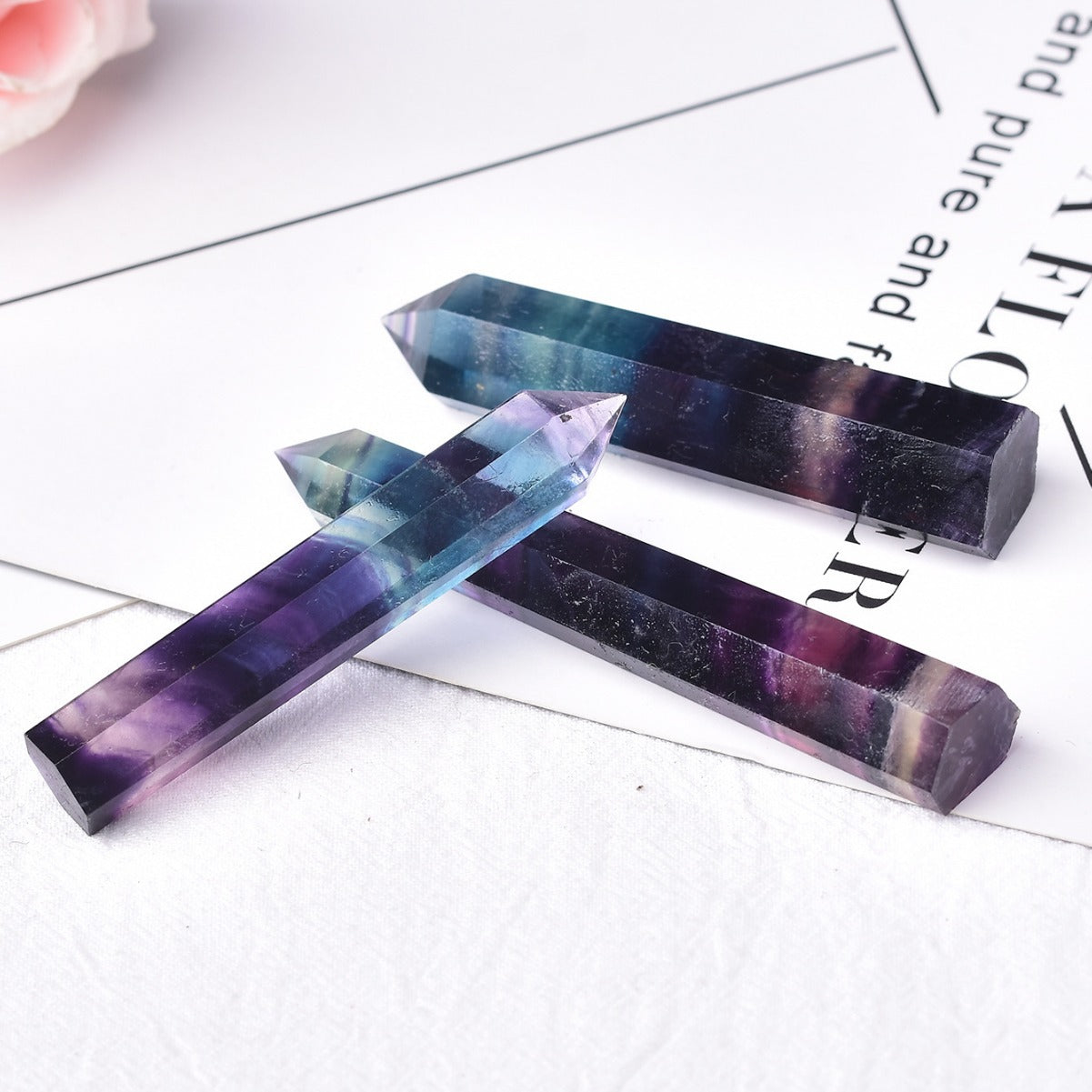 Natural Fluorite Crystal Office Decor Piece