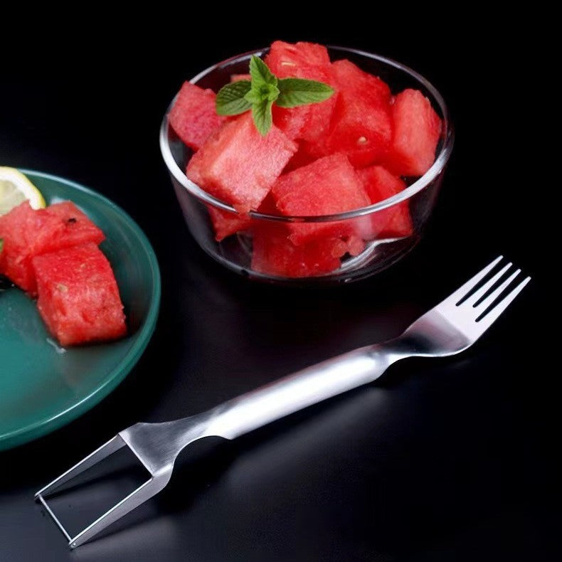 2-in-1 Stainless Steel Watermelon Fork and Cutter — view 2