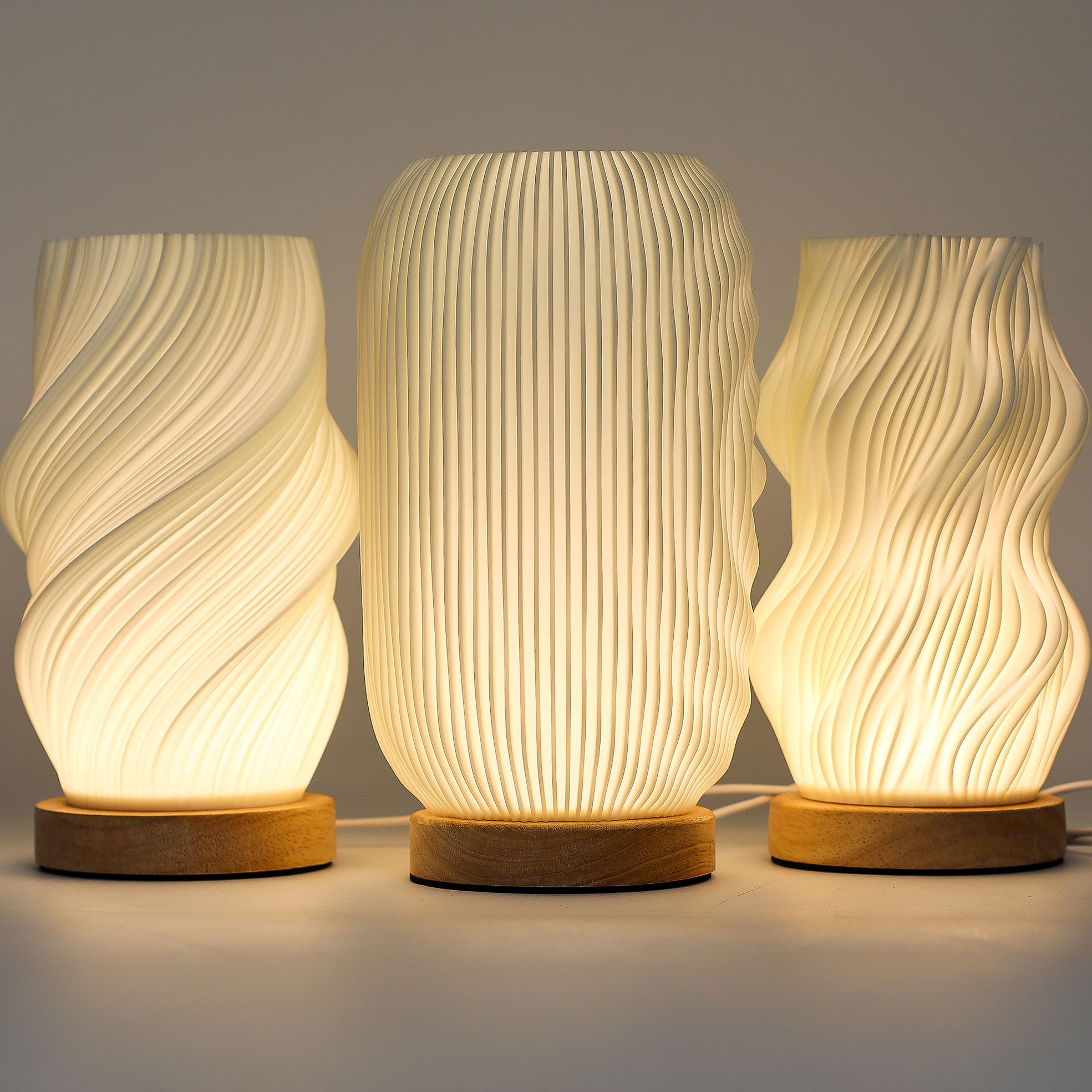 Cloud Twisted Wave Lamp