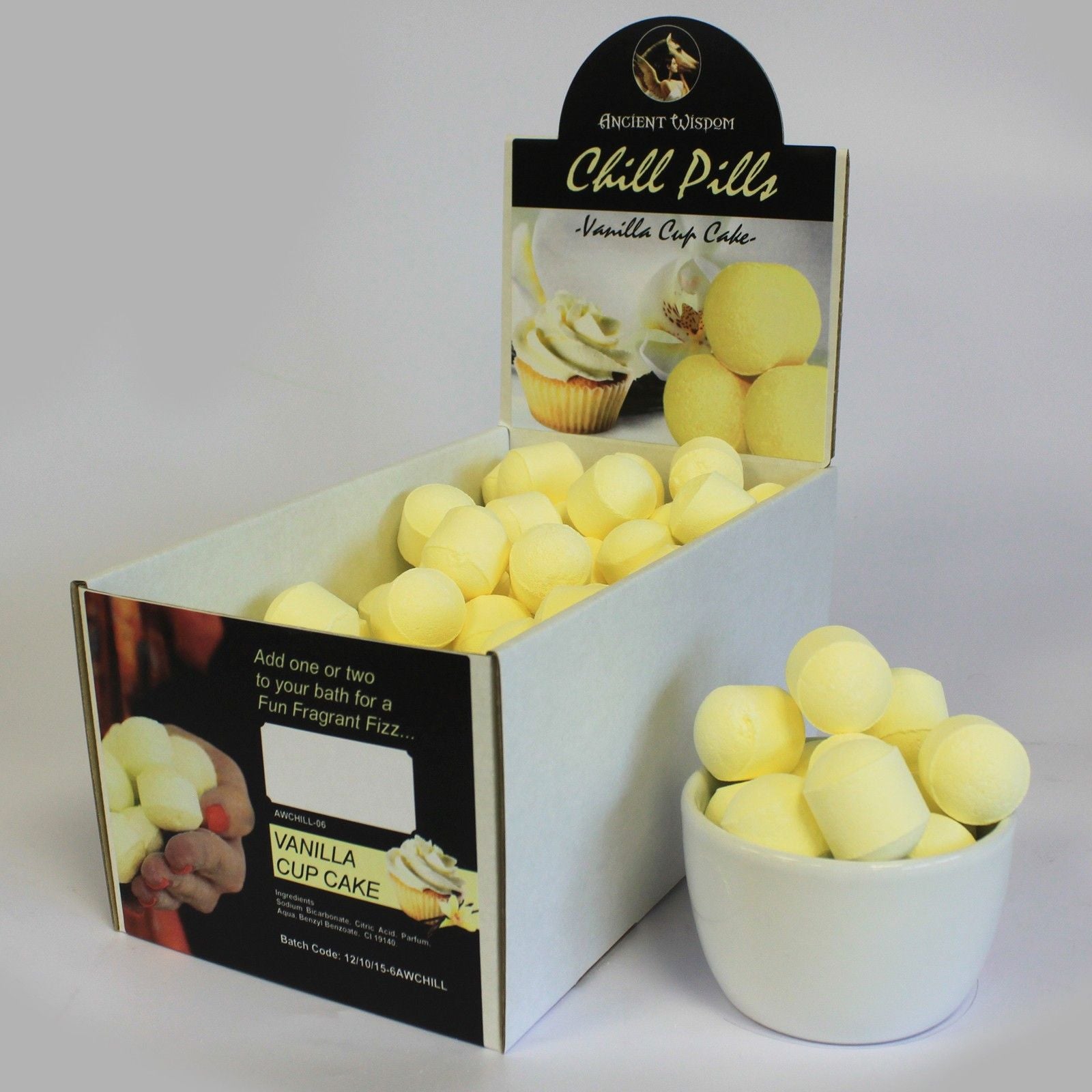 Vanilla Cupcake Chill Pills - Luxury Bath Bomb Collection