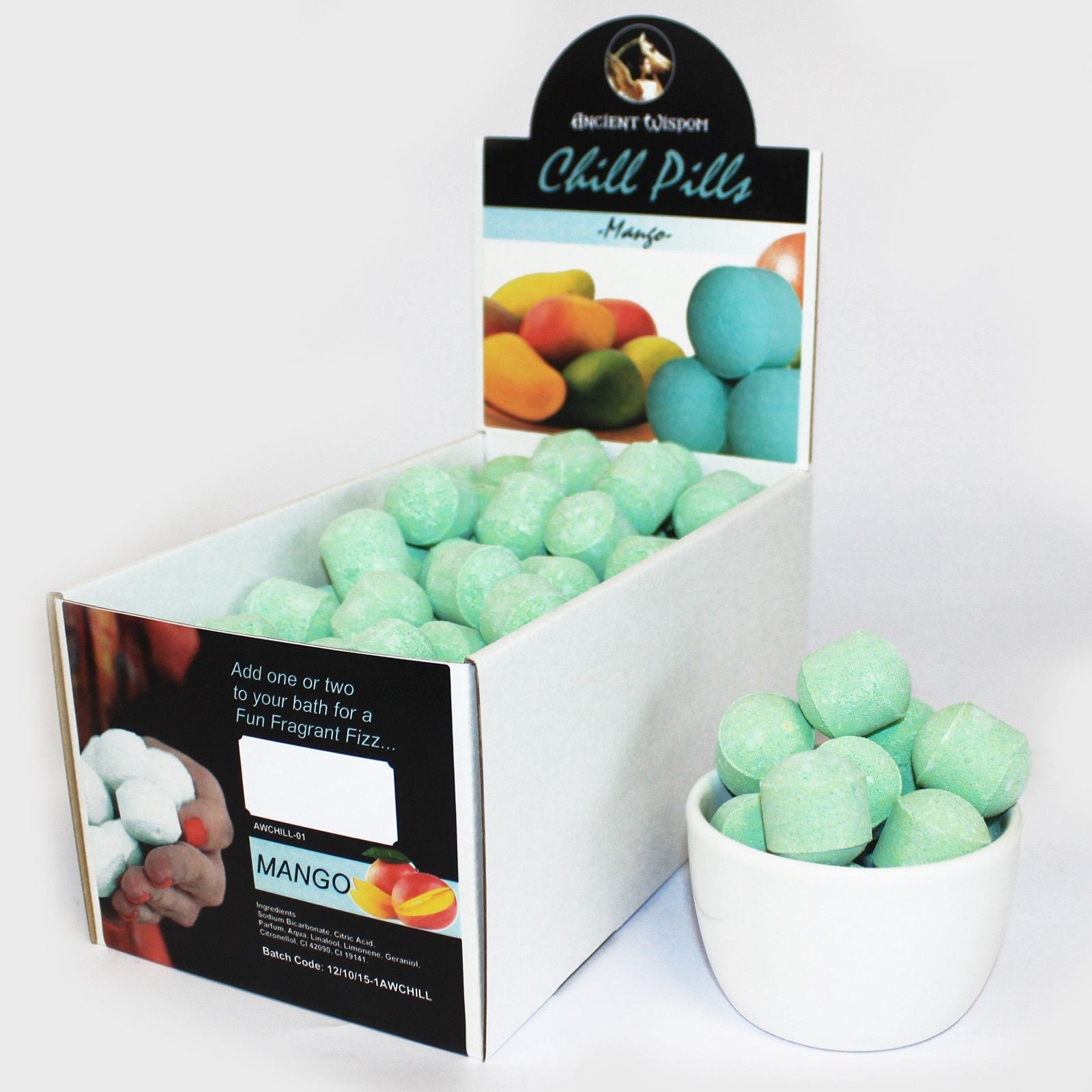 Chill Pills Mango Luxury Bath Bombs - 1.3kg Box