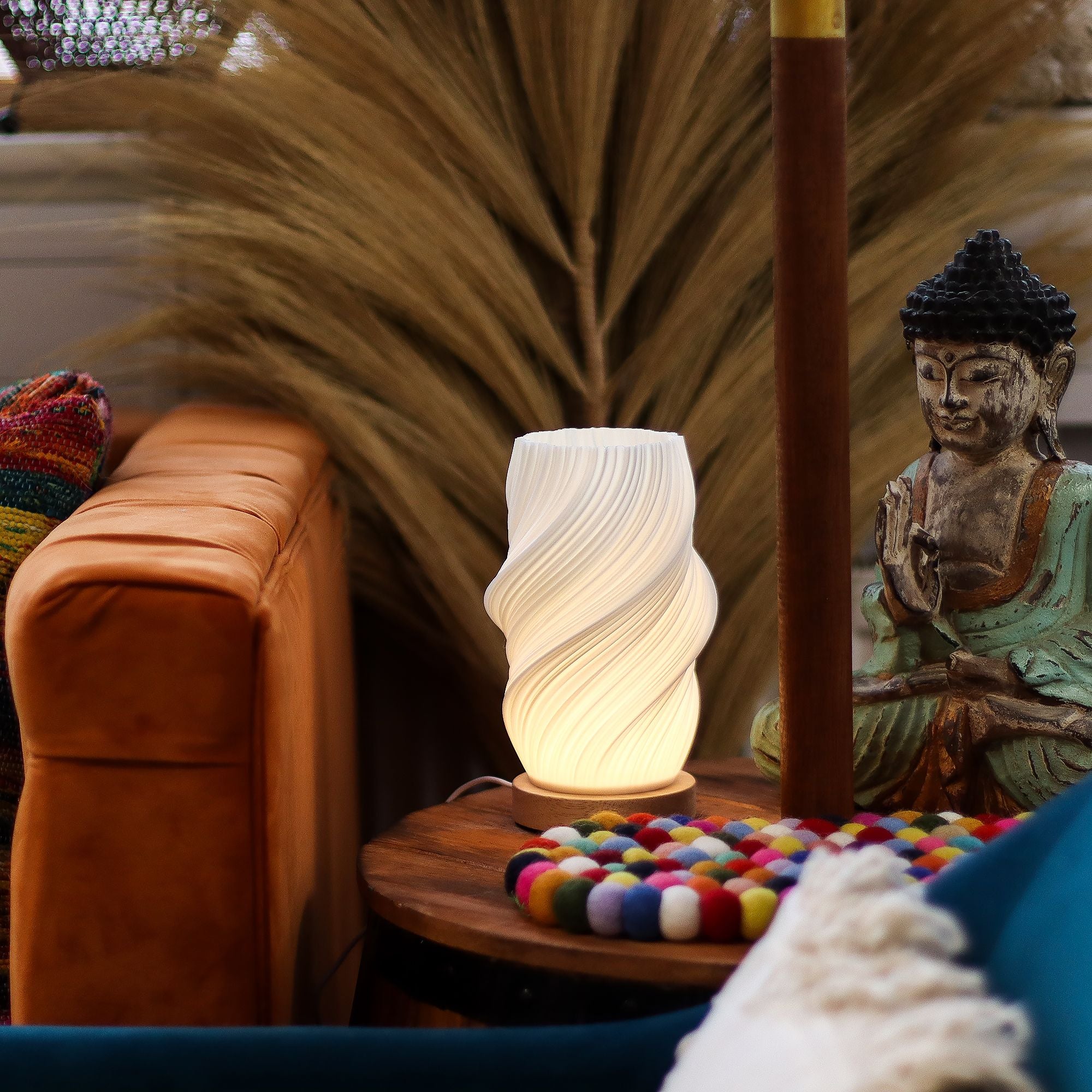 Cloud Twisted Wave Lamp