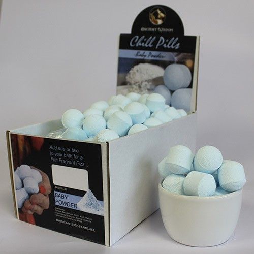 Chill Pills Mini Bath Bombs - Baby Powder (1.3kg)