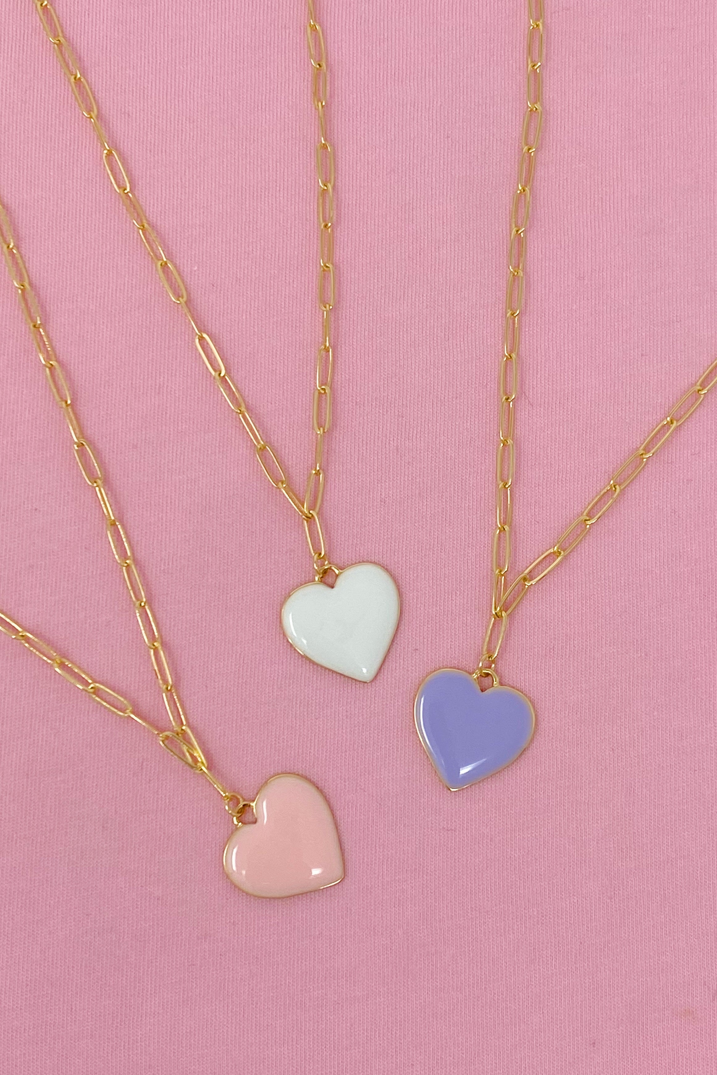 Reversible Soft Heart Pendant Necklace
