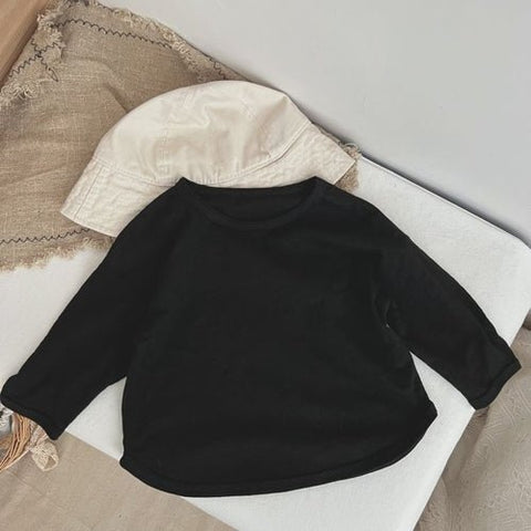 Baby Boy And Girl Solid Color O - Neck Pullover Tops In Spring - Wow Store