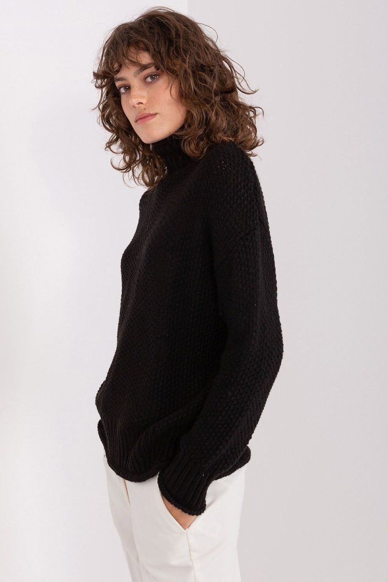 Badu Model 191420 Ribbed Knit Turtleneck Sweater - Wow Store