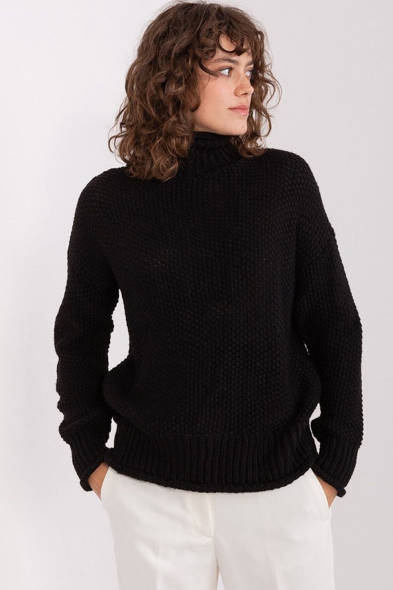 Badu Model 191420 Ribbed Knit Turtleneck Sweater - Wow Store
