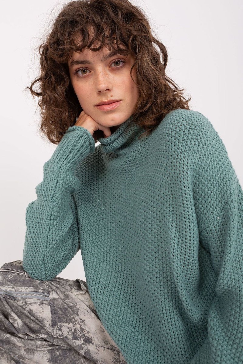 Badu Model 191420 Ribbed Knit Turtleneck Sweater - Wow Store