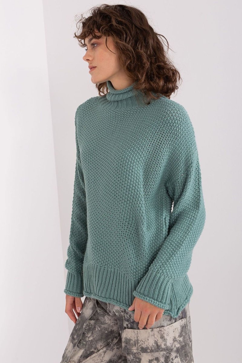 Badu Model 191420 Ribbed Knit Turtleneck Sweater - Wow Store