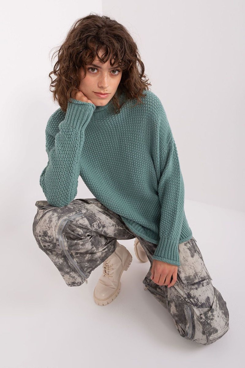 Badu Model 191420 Ribbed Knit Turtleneck Sweater - Wow Store