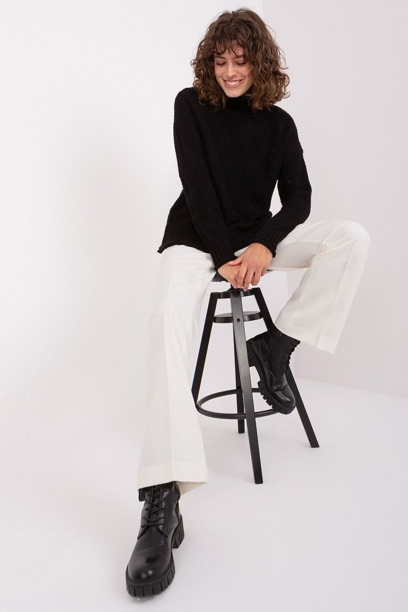 Badu Model 191420 Ribbed Knit Turtleneck Sweater - Wow Store