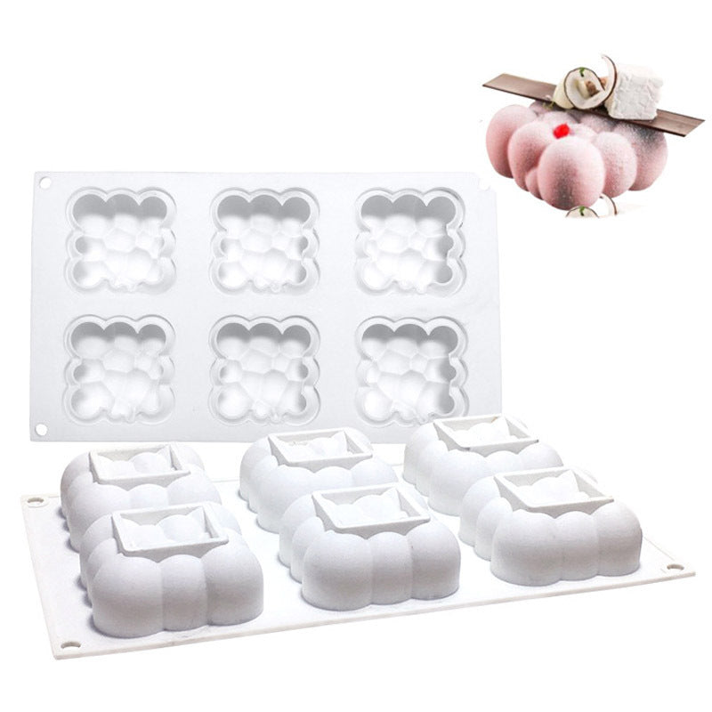Cloud Mousse Cake Silicone Mold - 6 Cavity