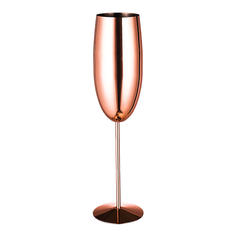 Luxury Champagne Flutes - Stainless Steel Tulip Cups
