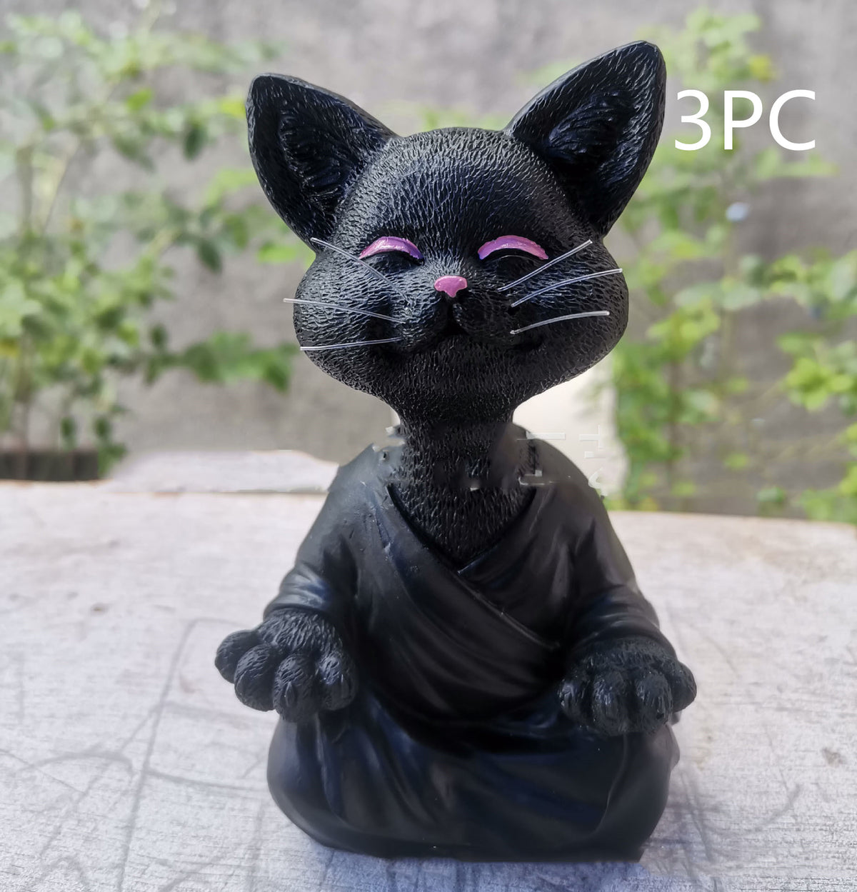 Meditating Cat Figurine