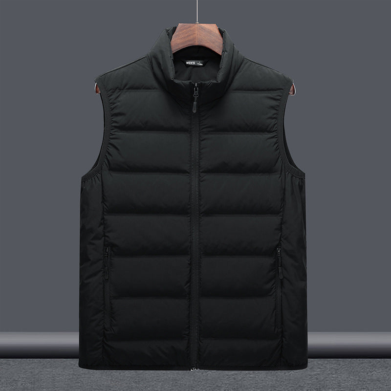 Sleeveless Zip-Up Puffer Gilet with Stand Collar — view 2